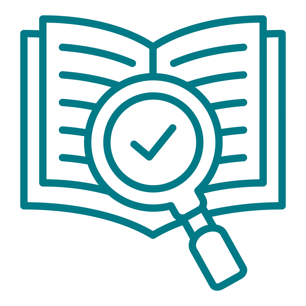 clipart of a magnifying glass over a book